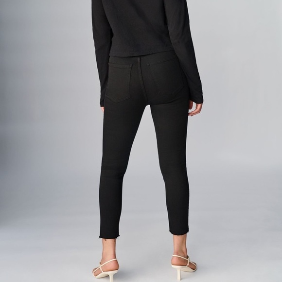 DENIM Forum The Lola High Rise Skinny Crop Jeans Black - Picture 2 of 15